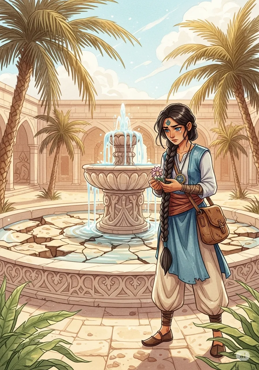 Página del libro de cuento con una imagen
