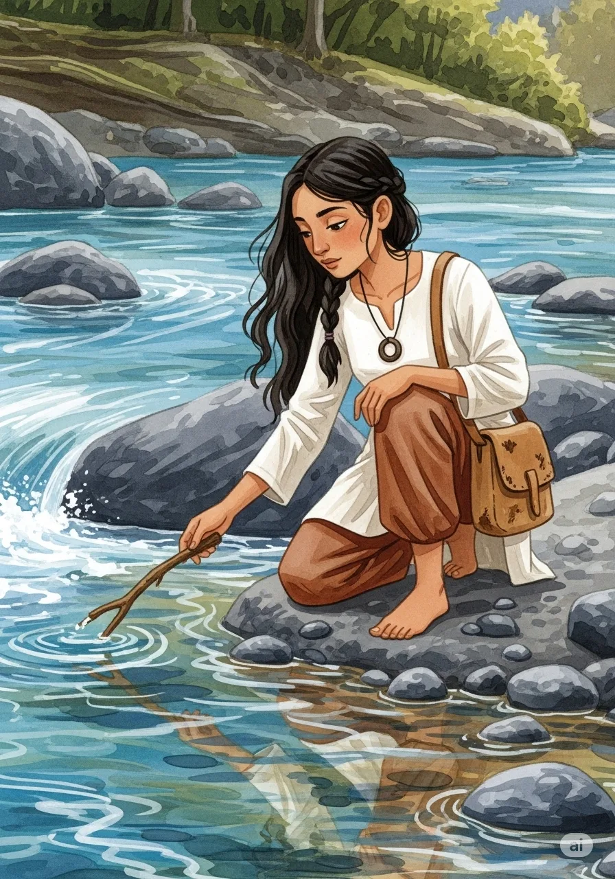 Página del libro de cuento con una imagen