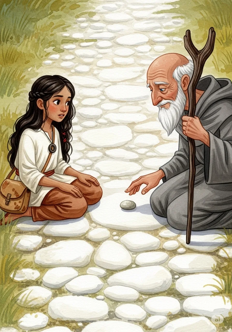 Página del libro de cuento con una imagen