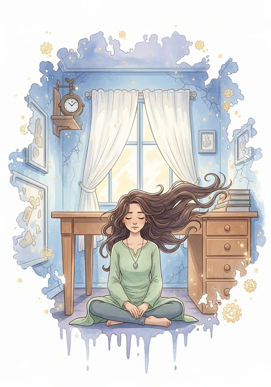 Página del libro de cuento con una imagen