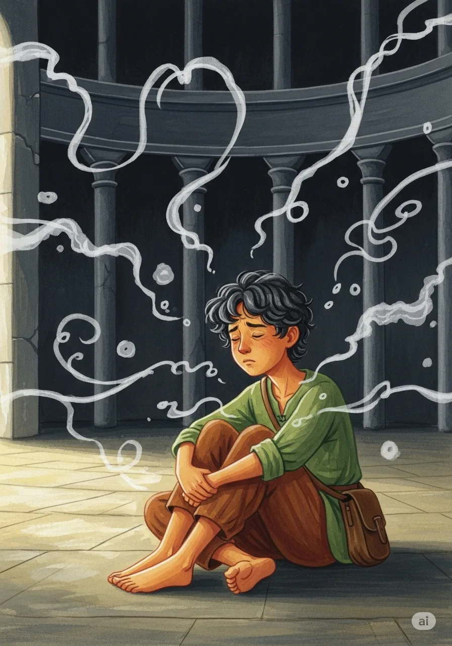 Página del libro de cuento con una imagen