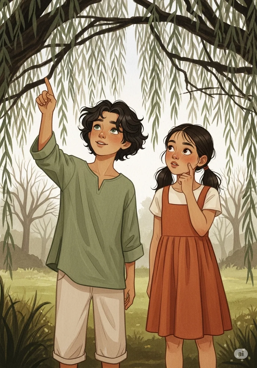 Página del libro de cuento con una imagen