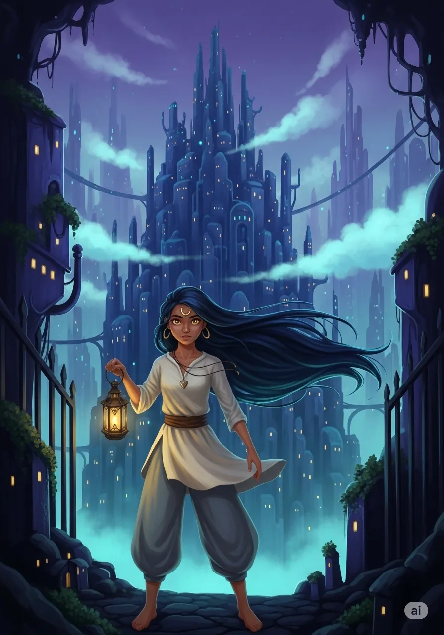 Página del libro de cuento con una imagen