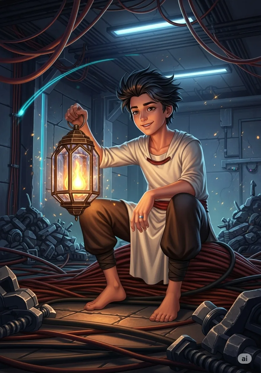 Página del libro de cuento con una imagen