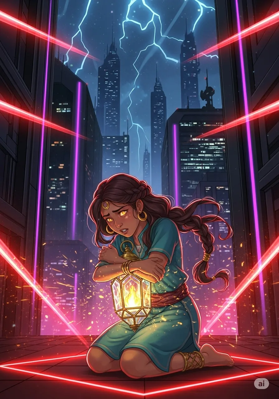 Página del libro de cuento con una imagen
