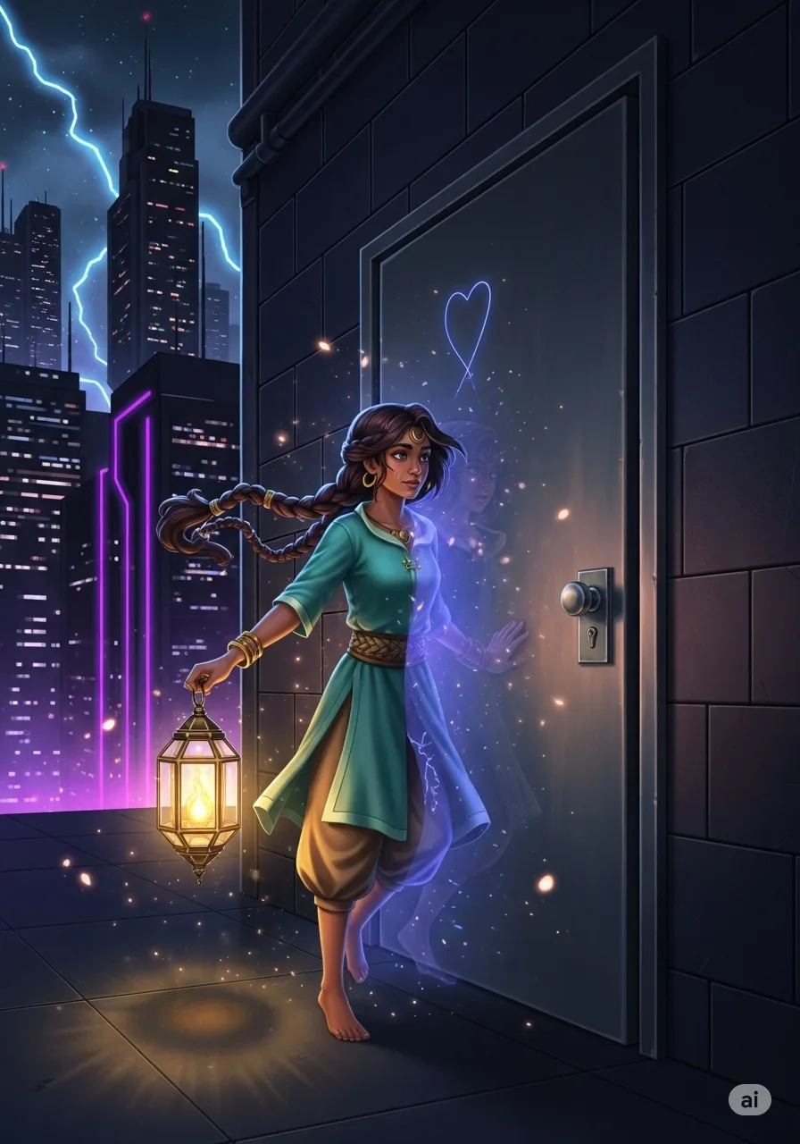 Página del libro de cuento con una imagen