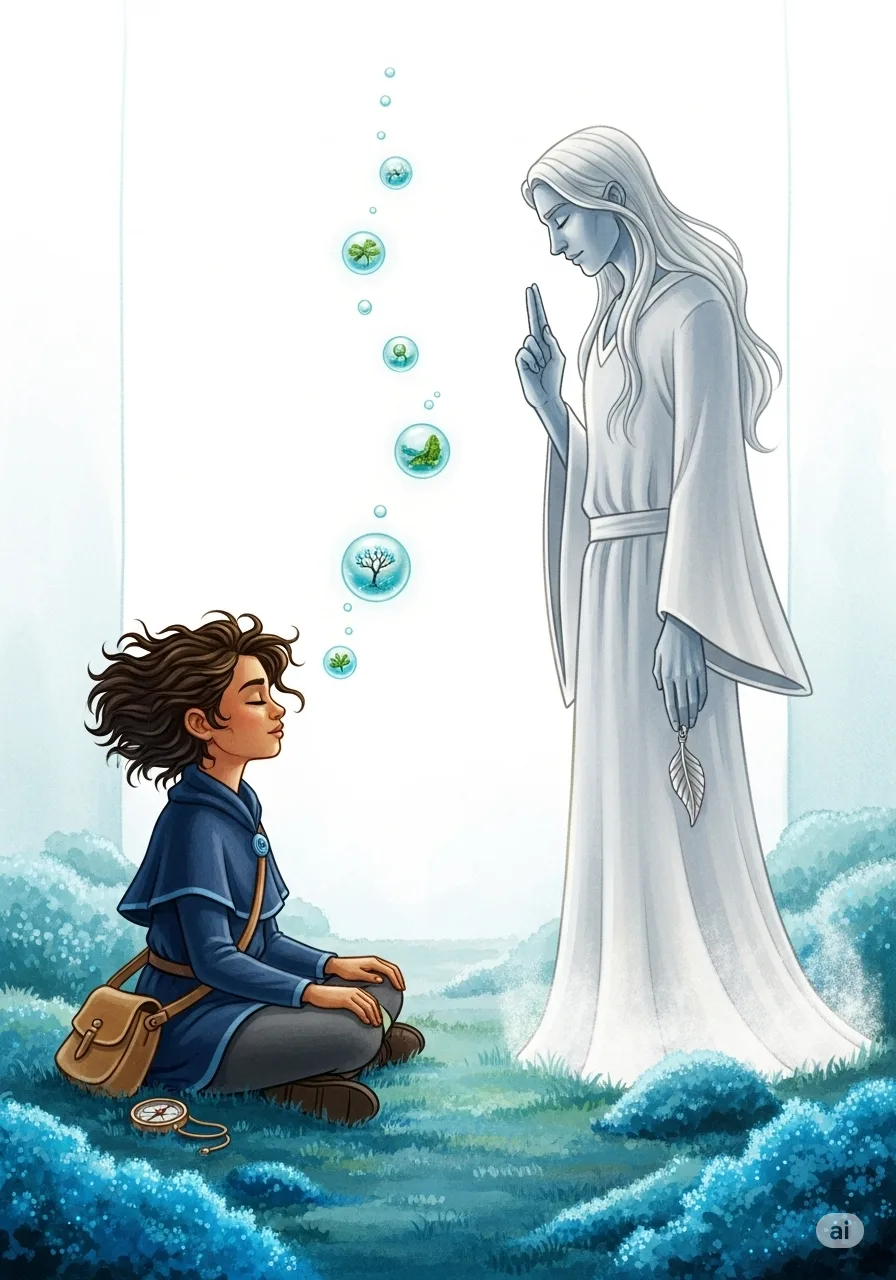 Página del libro de cuento con una imagen